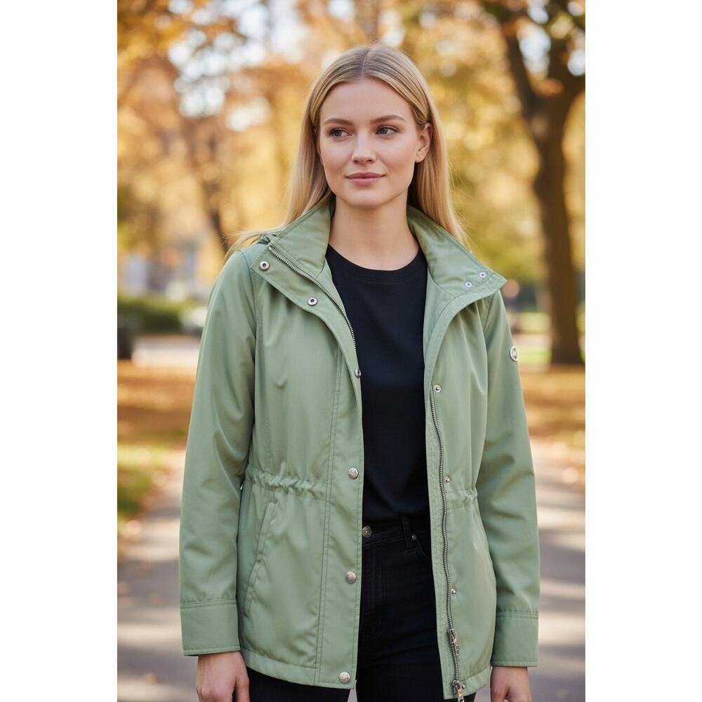 Michael Kors Light Sage Green Anorak Wind Rain Jacket Outdoors Hiking SM